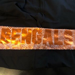 VS pink flare leg Bengals leggings